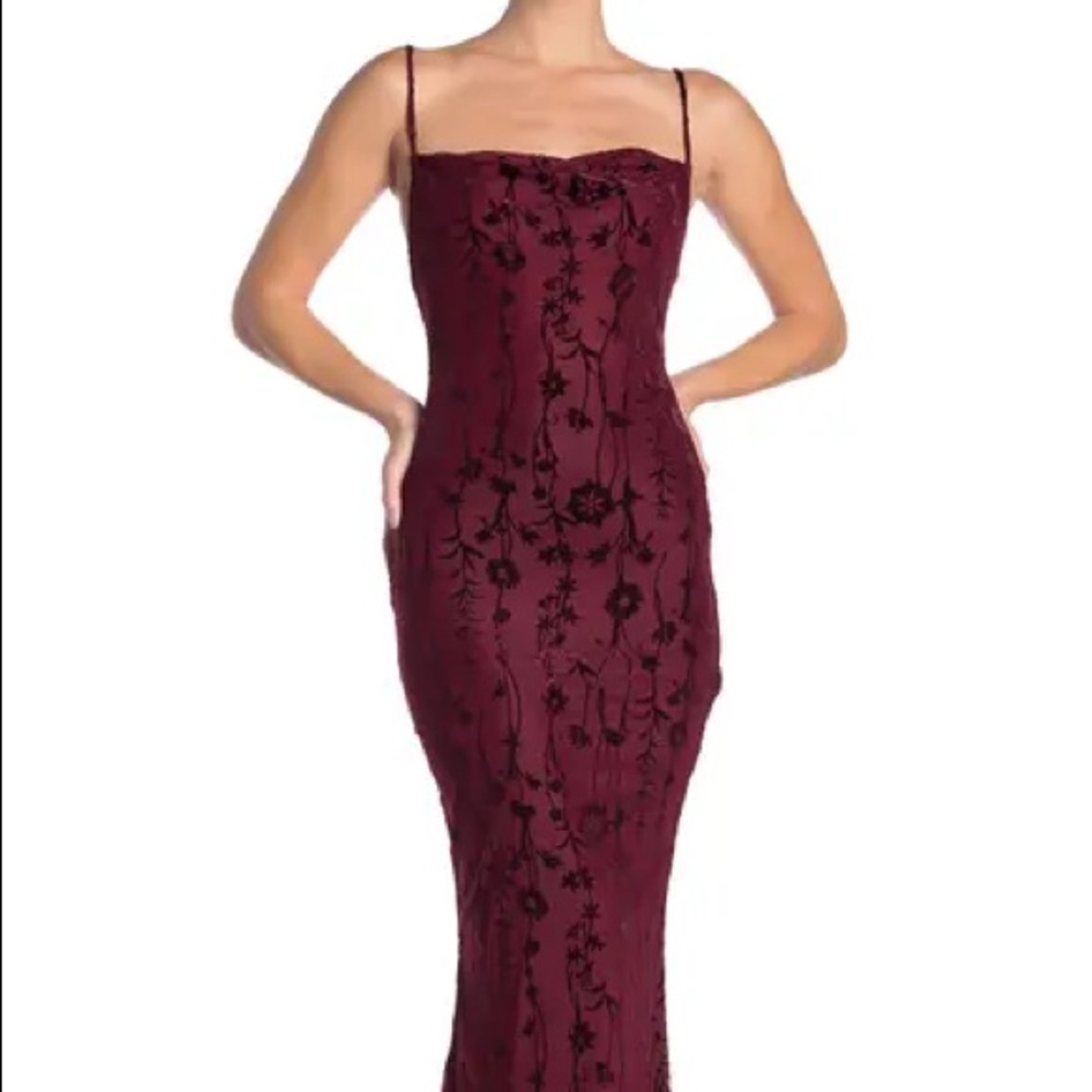 Life of the Party Burnout Velvet Maxi Dress, Small